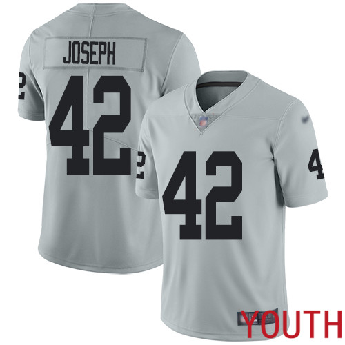 Oakland Raiders Limited Silver Youth Karl Joseph Jersey NFL Football #42 Inverted Legend Jersey